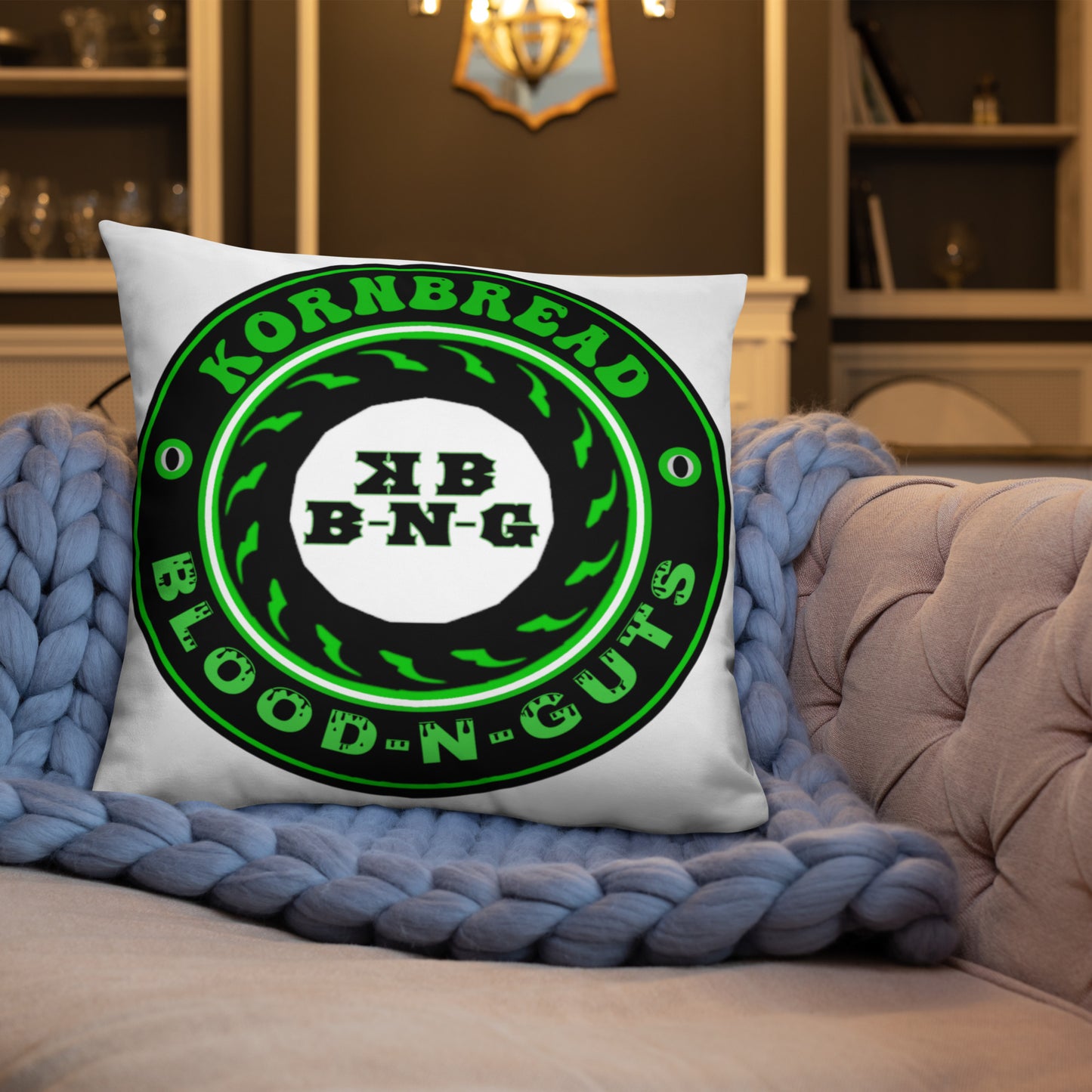 KBBNG Badge White Pillow