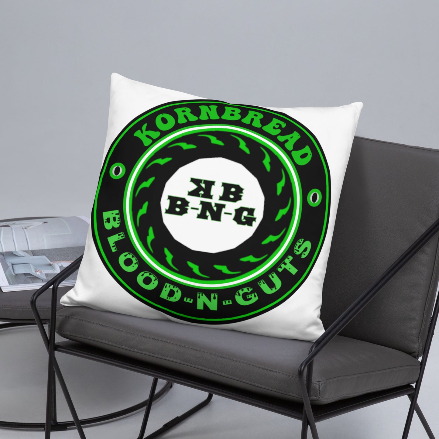 KBBNG Badge White Pillow