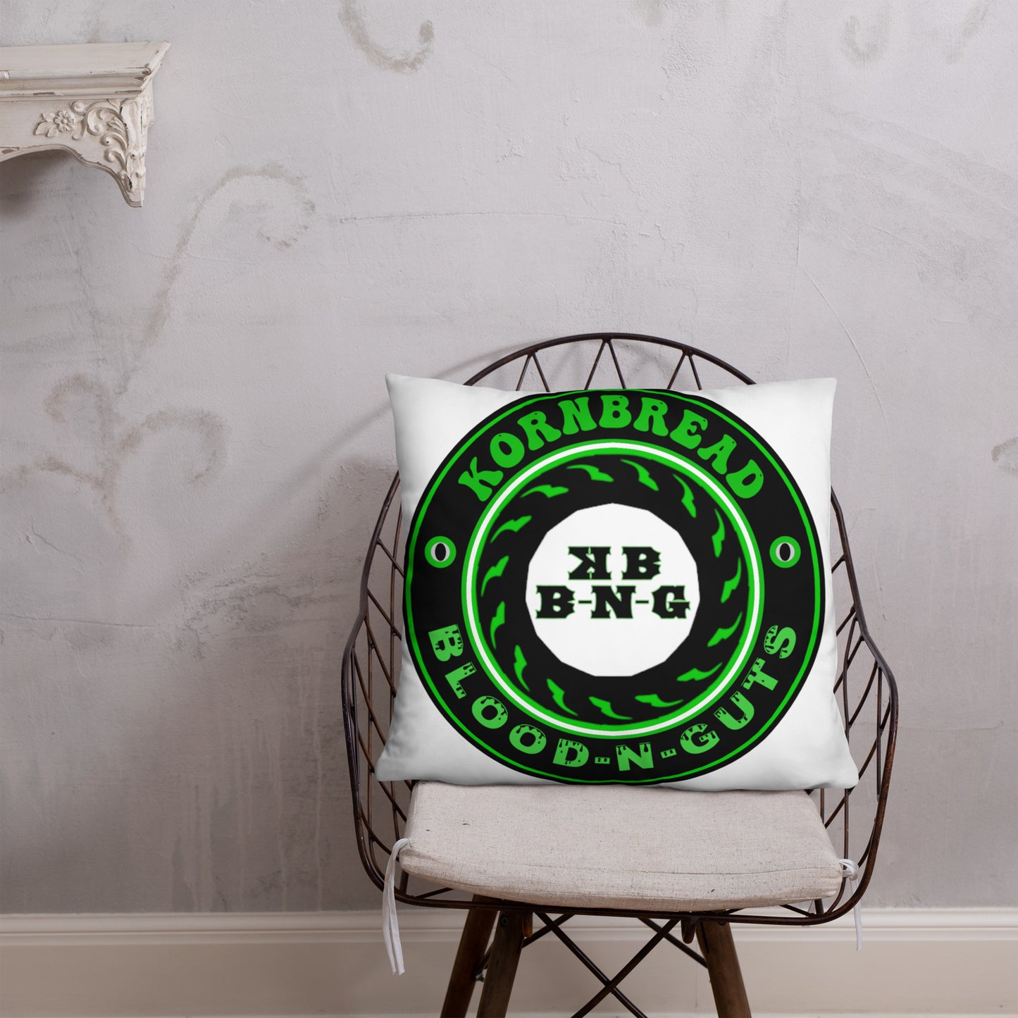 KBBNG Badge White Pillow
