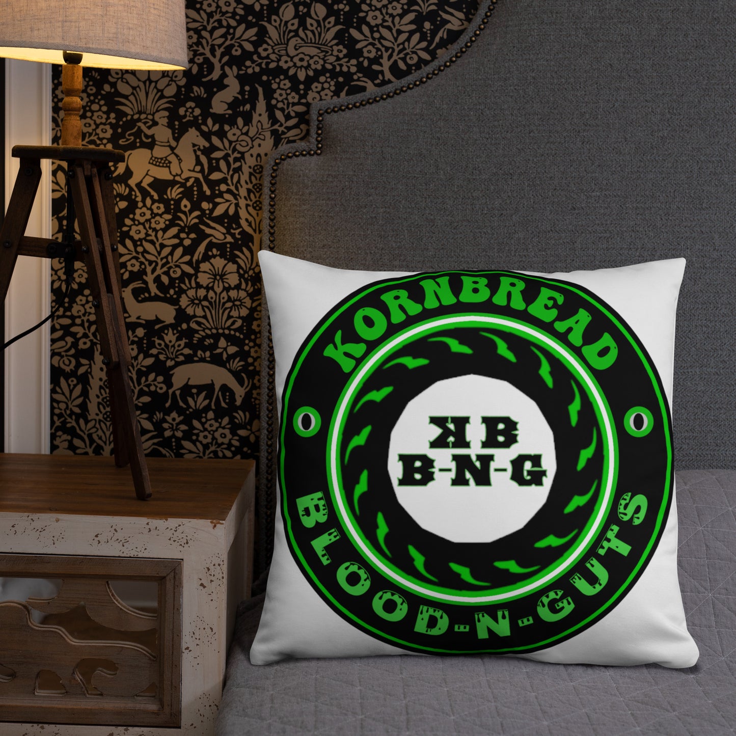 KBBNG Badge White Pillow