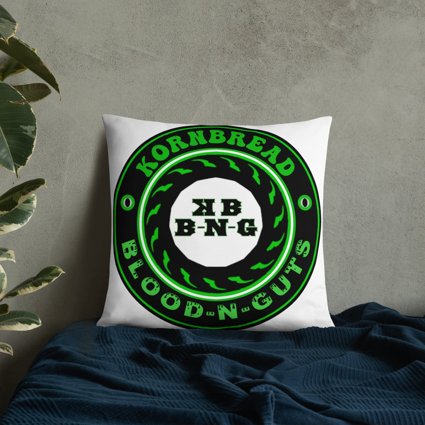 KBBNG Badge White Pillow