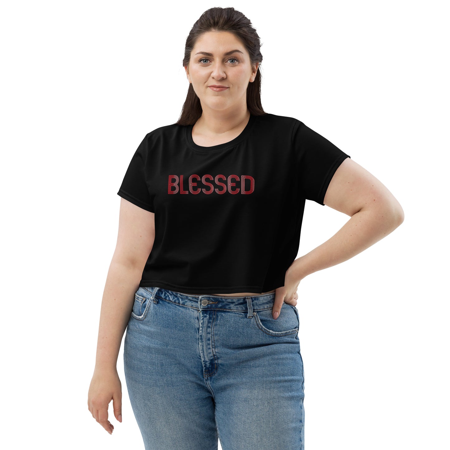 "Blessed" Crop Tee