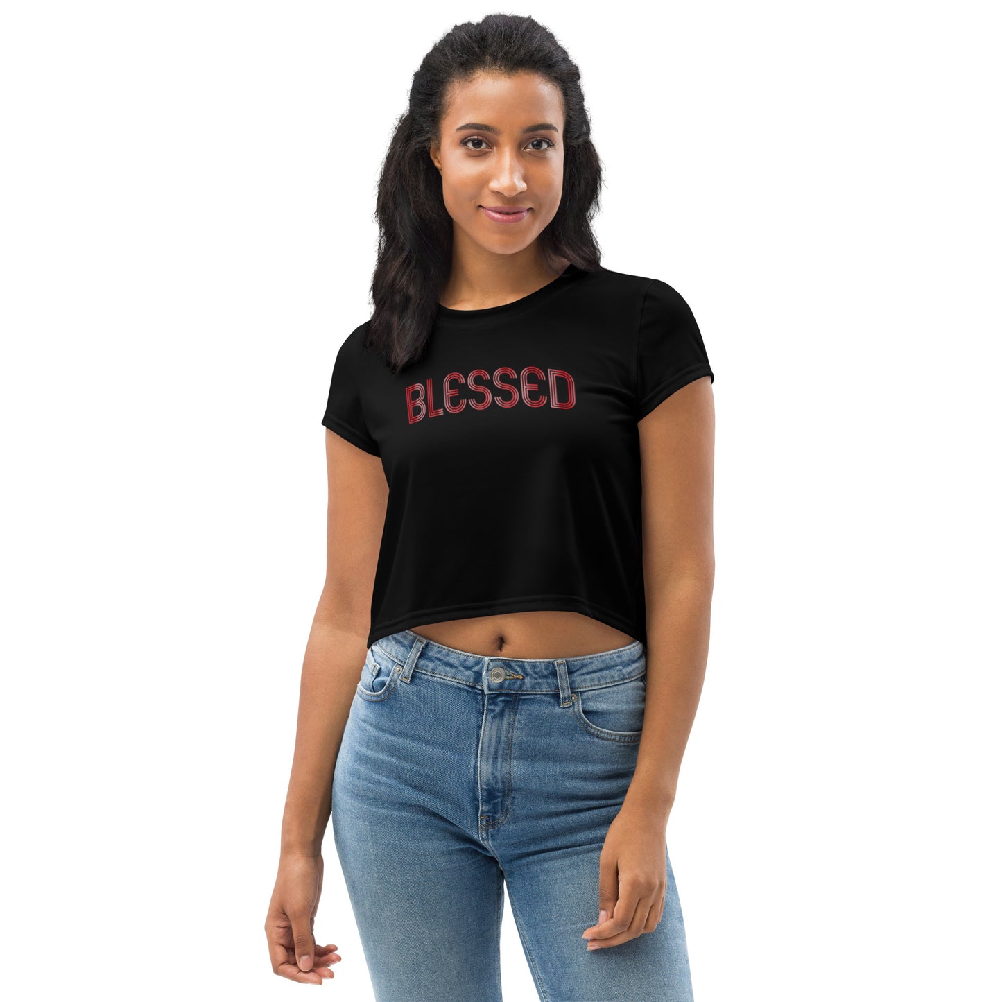 "Blessed" Crop Tee