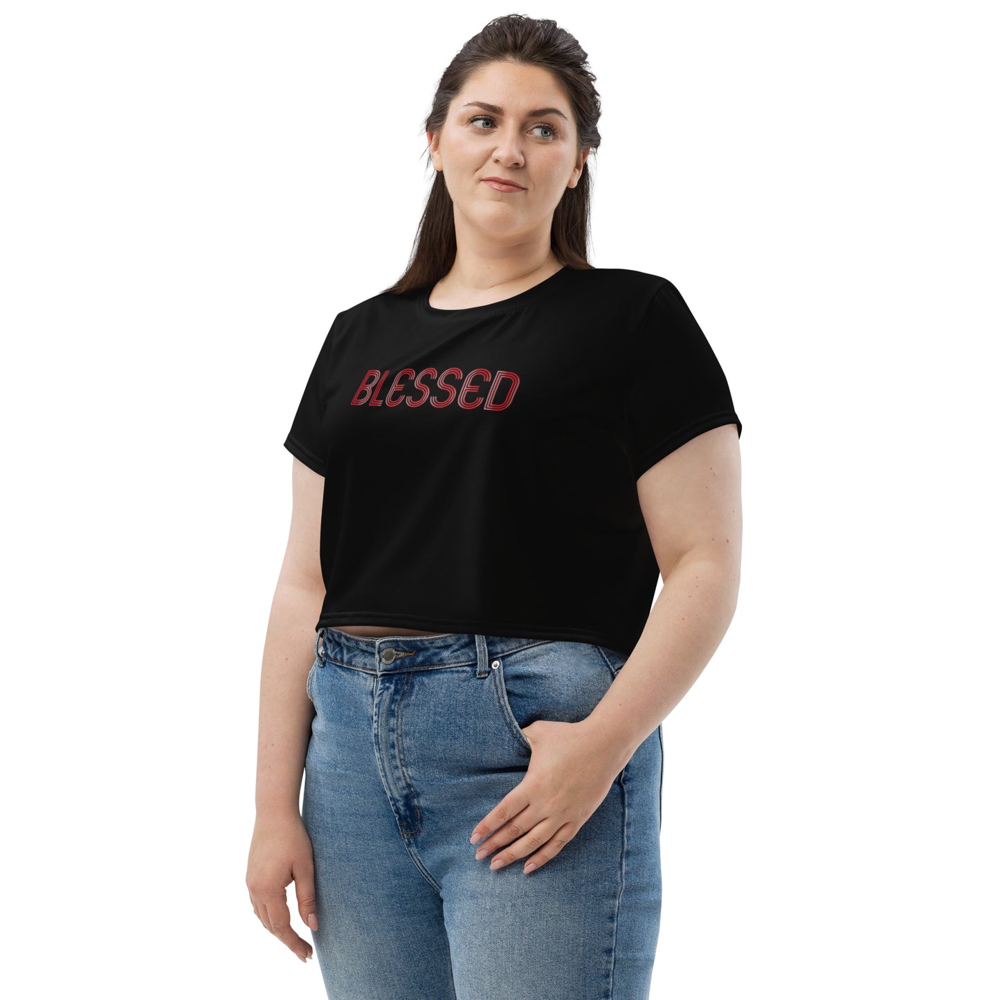 "Blessed" Crop Tee