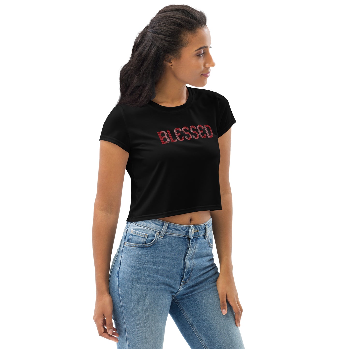 "Blessed" Crop Tee