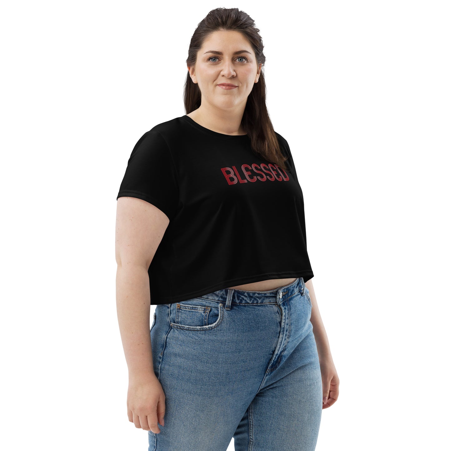 "Blessed" Crop Tee