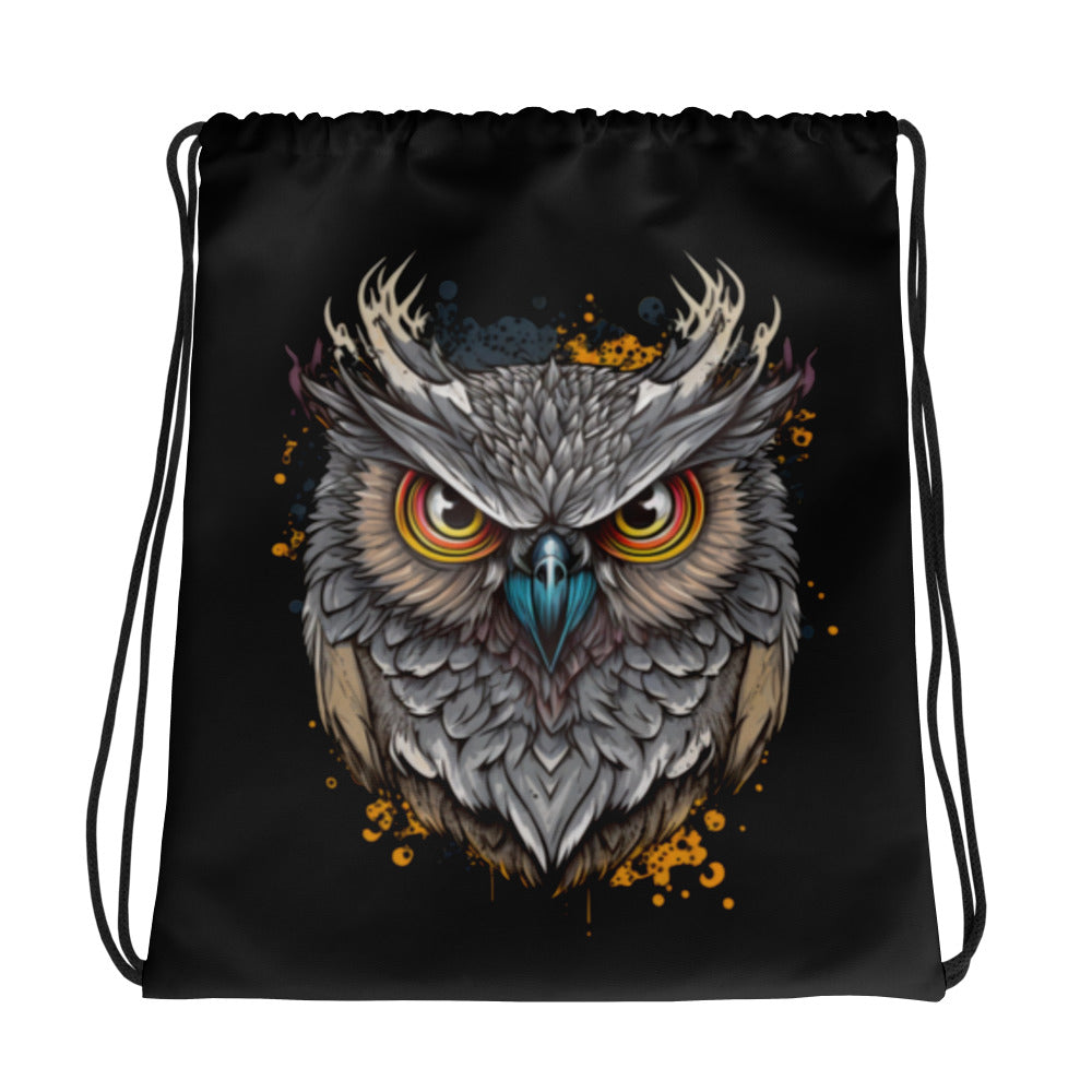 Wise Owl Drawstring Bag