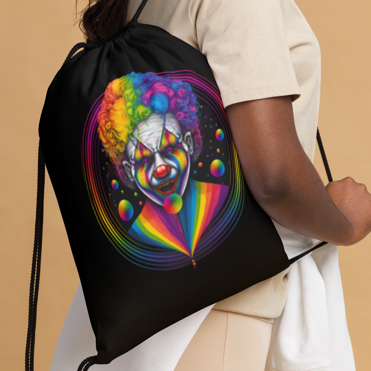 Clown Town Drawstring Bag