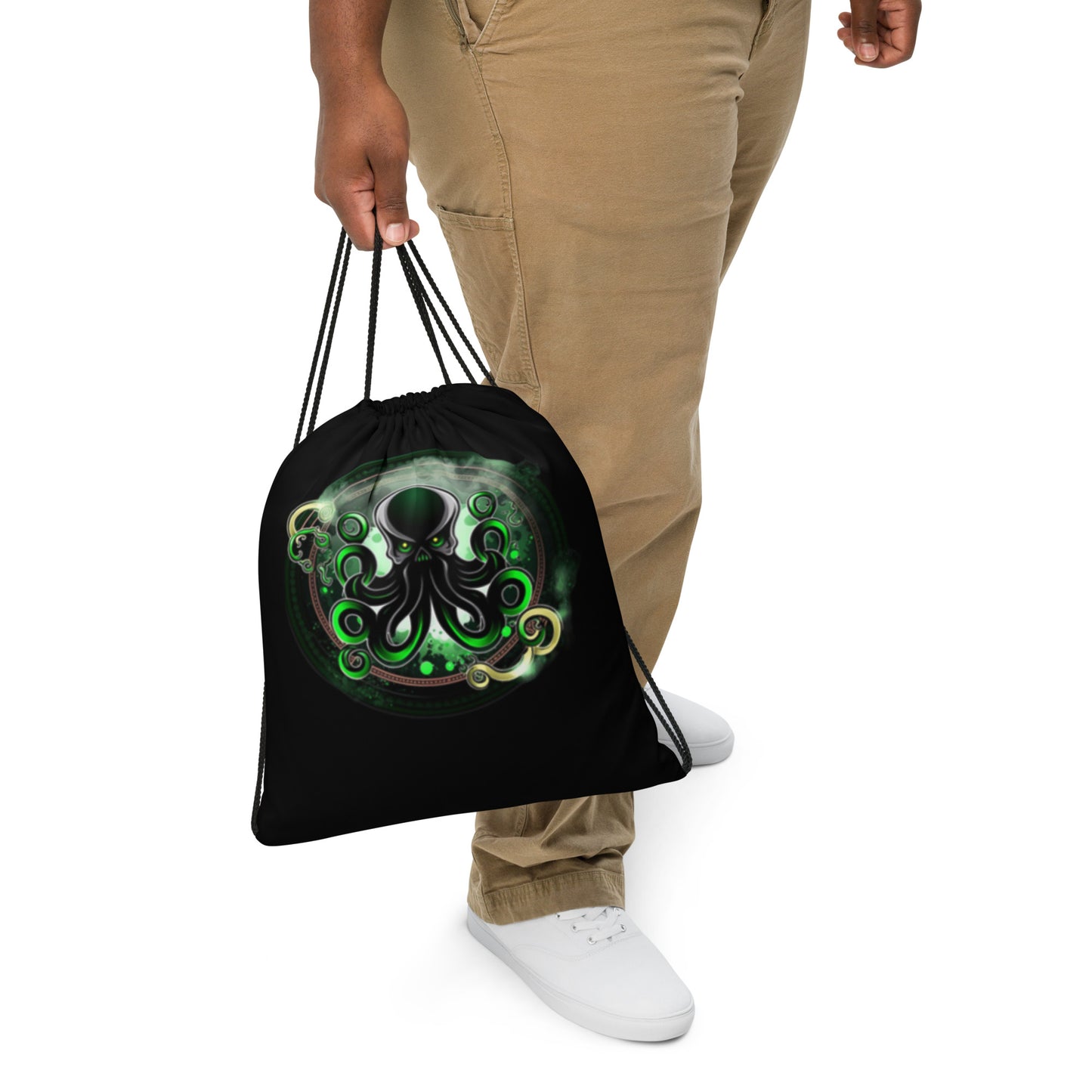 Shadow Squid Drawstring Bag