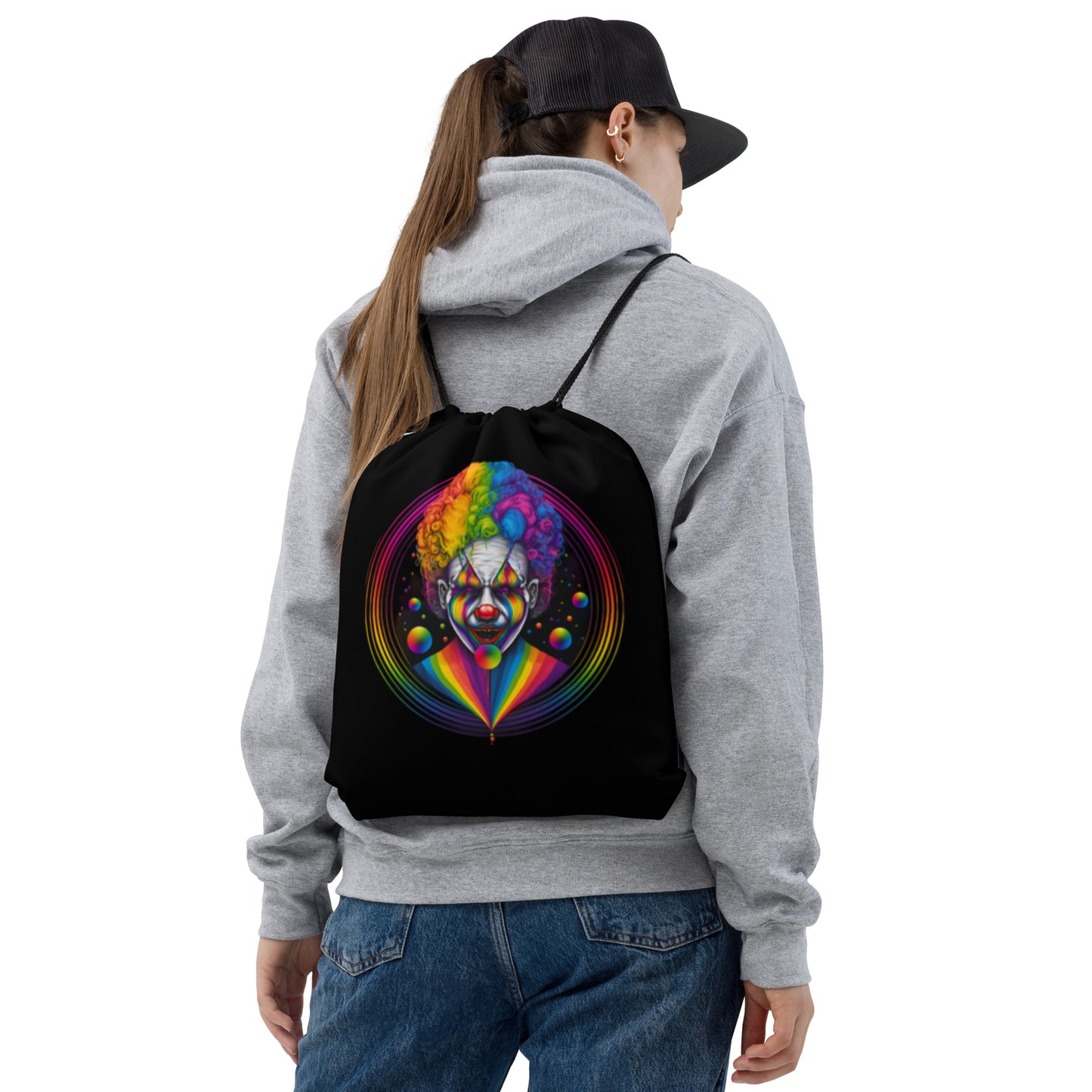 Clown Town Drawstring Bag