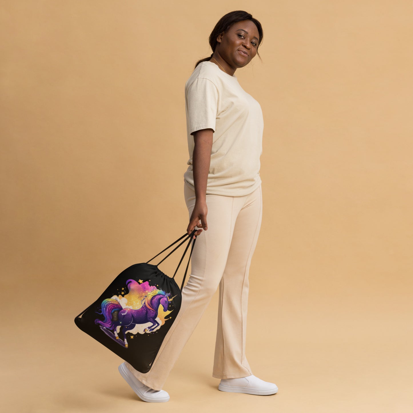 Wondering Unicorn Drawstring Bag