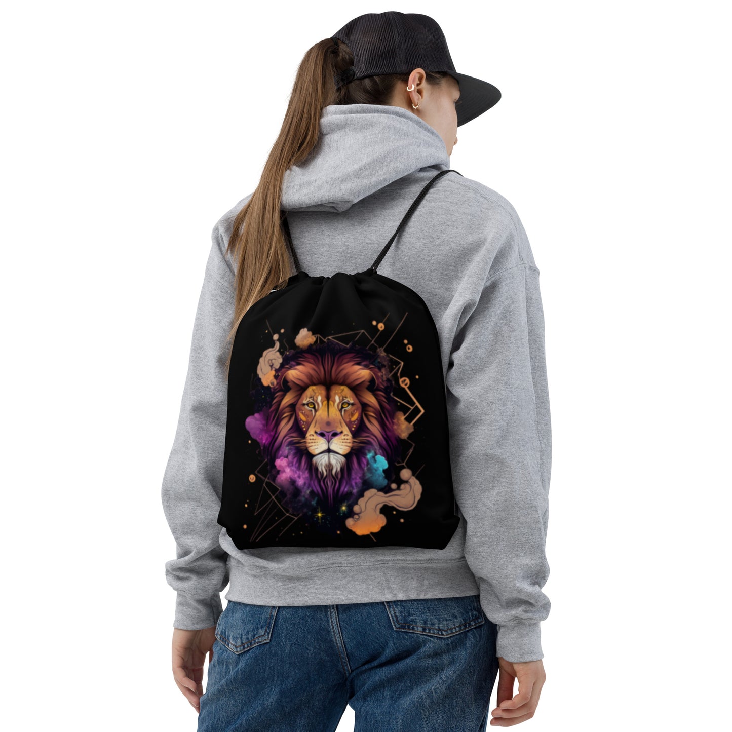 Loyal Lion Drawstring Bag