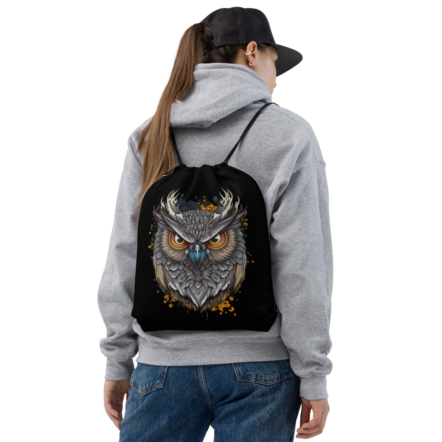 Wise Owl Drawstring Bag