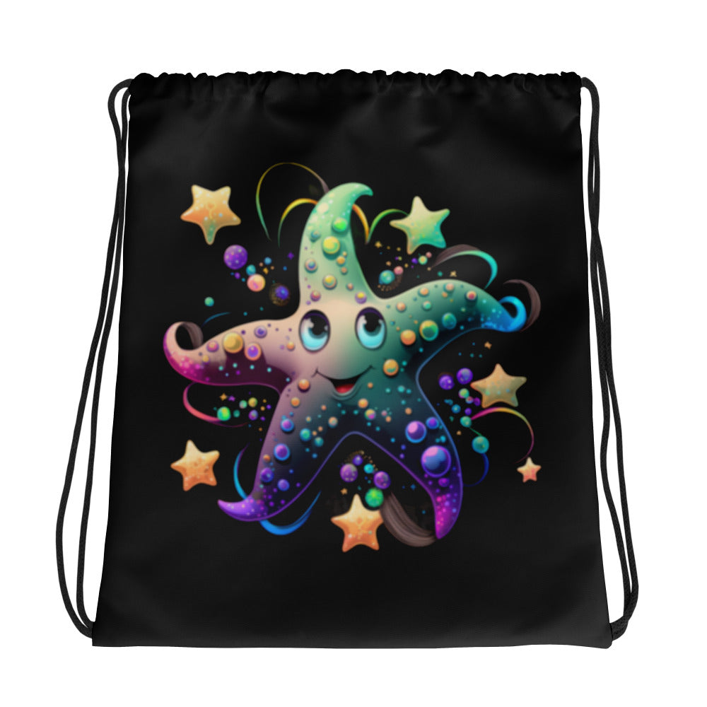 Smiling Starfish Drawstring Bag