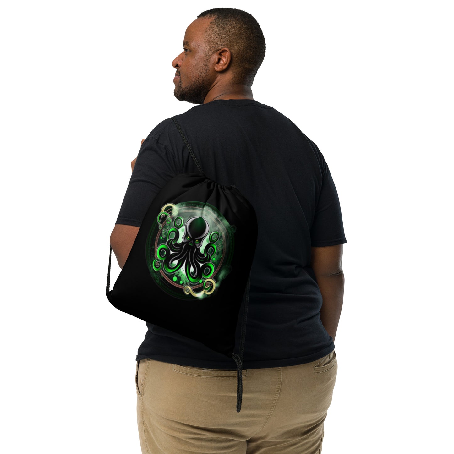 Shadow Squid Drawstring Bag