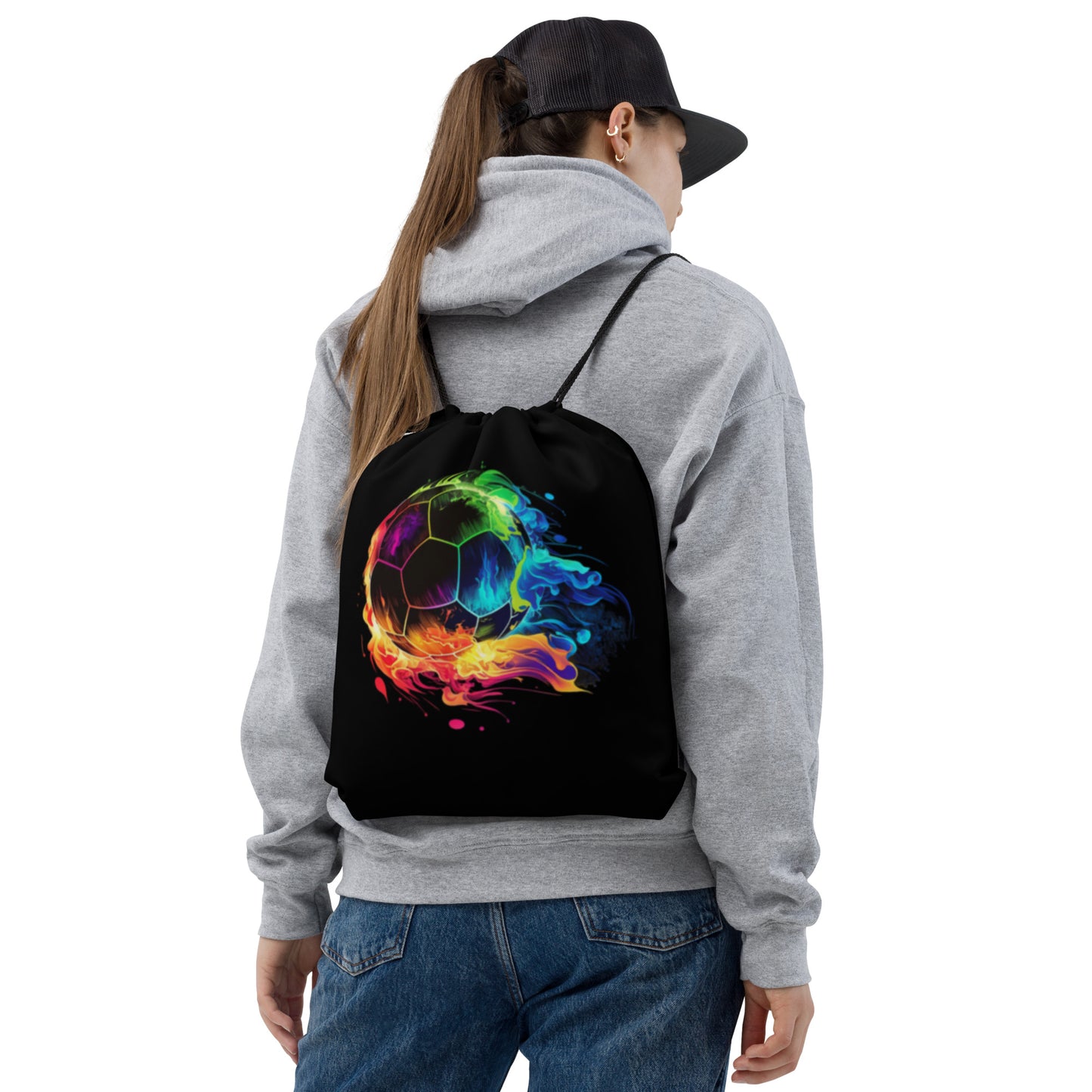 Soccer Ball Drawstring Bag