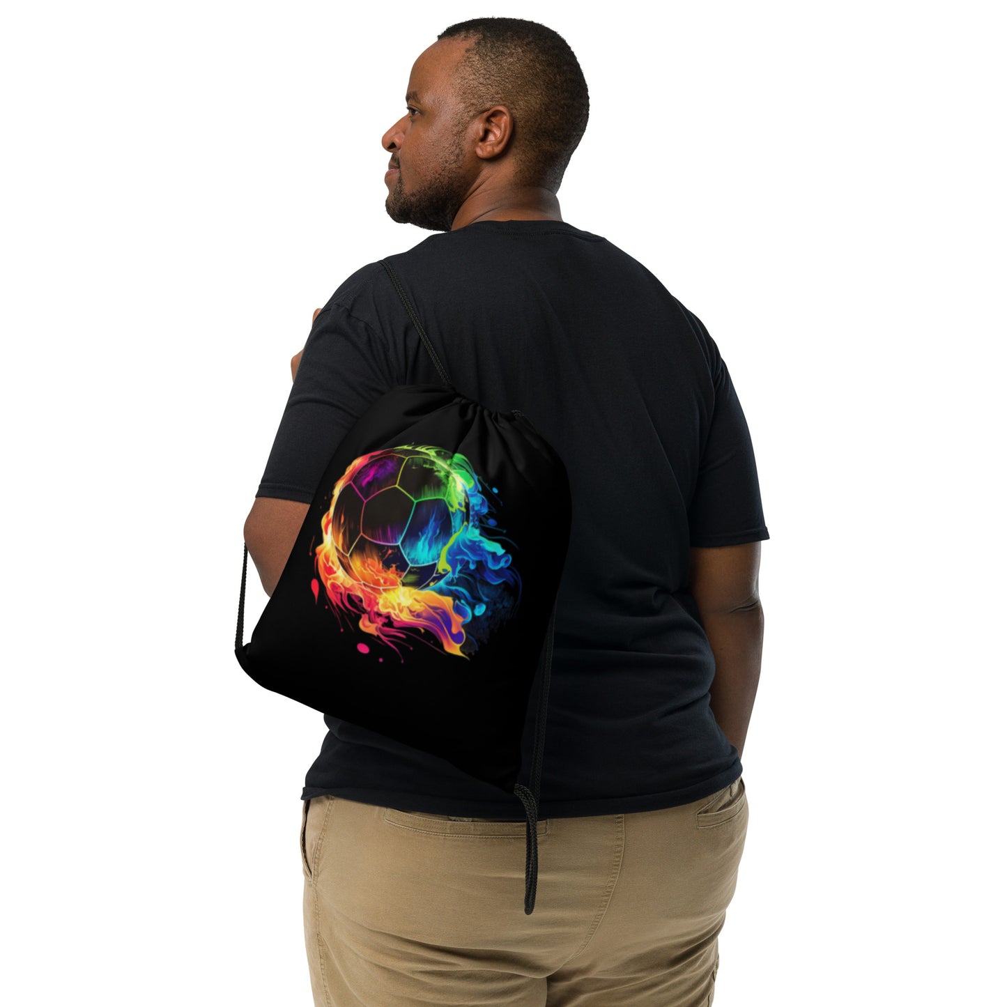 Soccer Ball Drawstring Bag