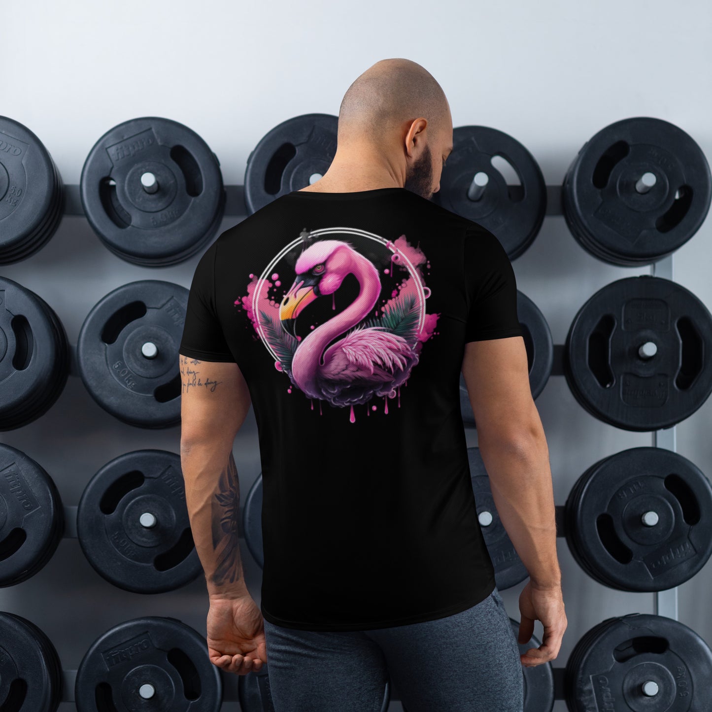 Fierce Flamingo Athletic T-shirt