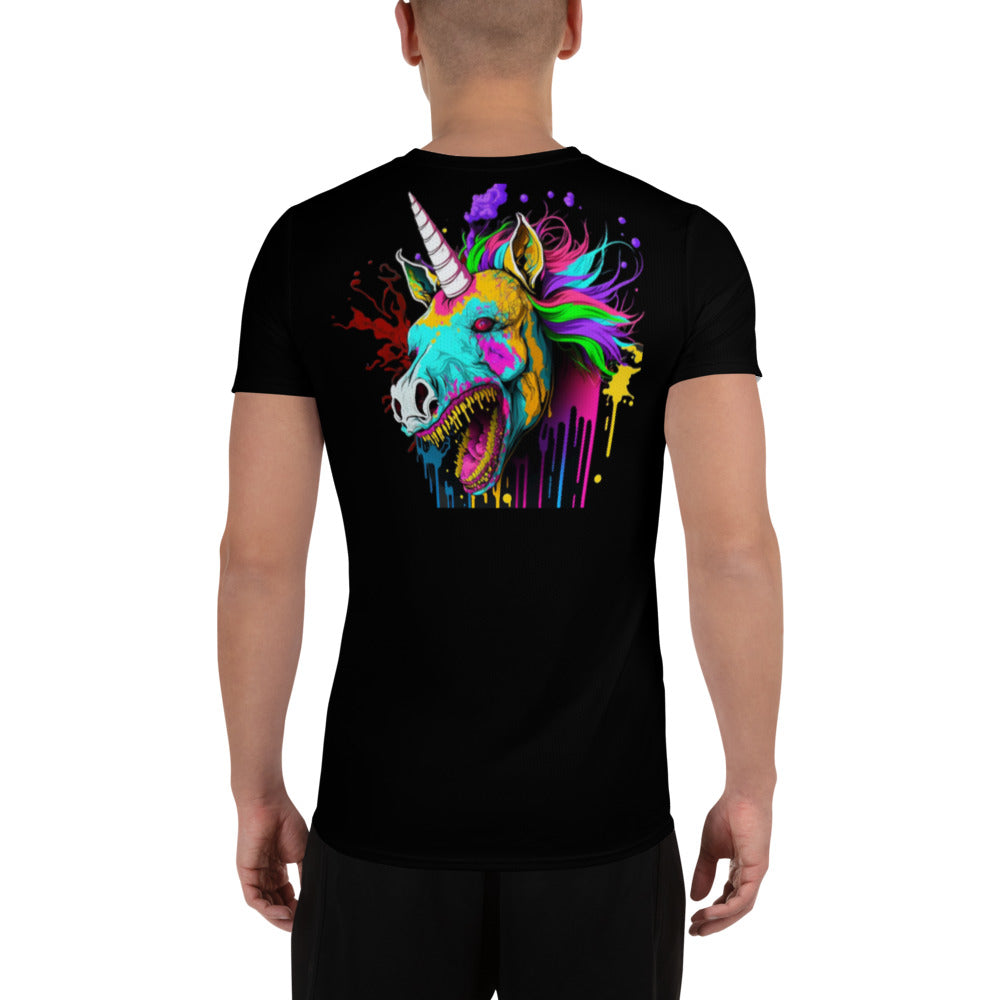 Zombie Unicorn Athletic T-shirt