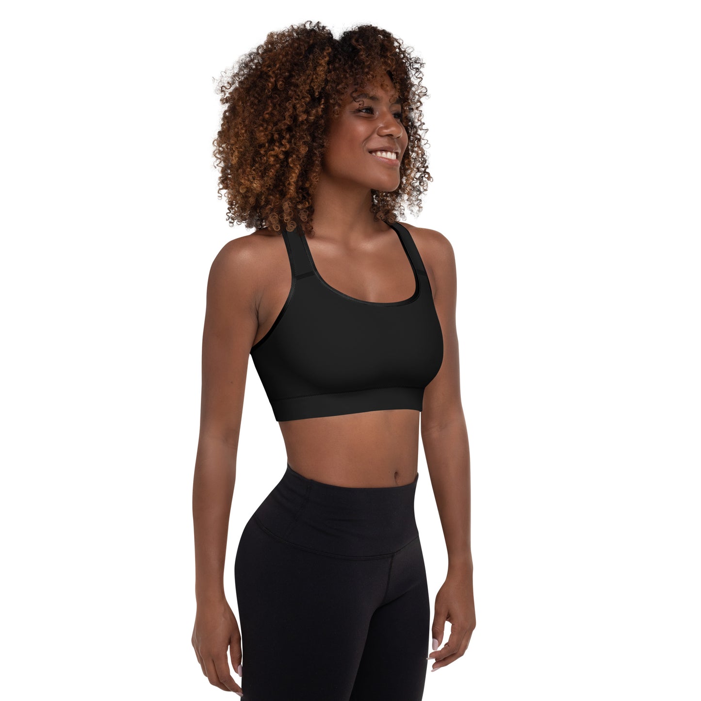 "No B.S." Padded Sports Bra (Black)