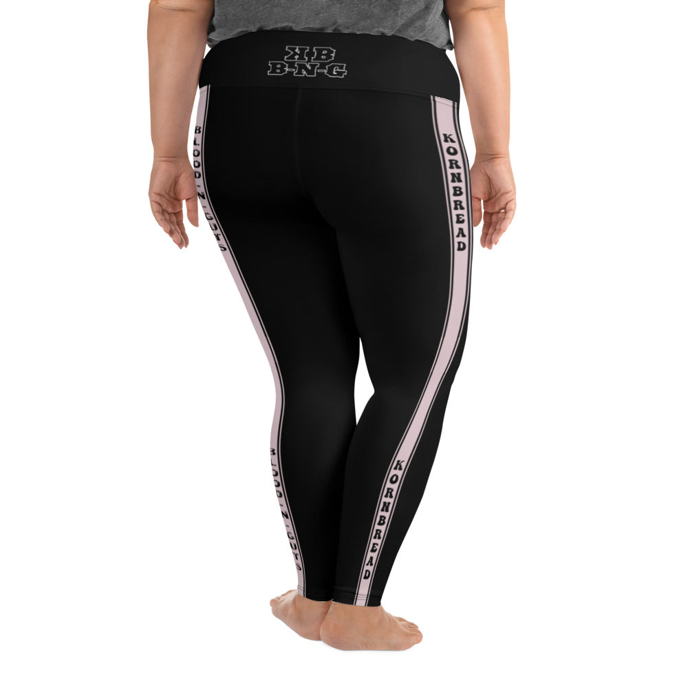 KBBNG Pink Stripe Plus Size Leggings