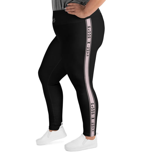 KBBNG Pink Stripe Plus Size Leggings