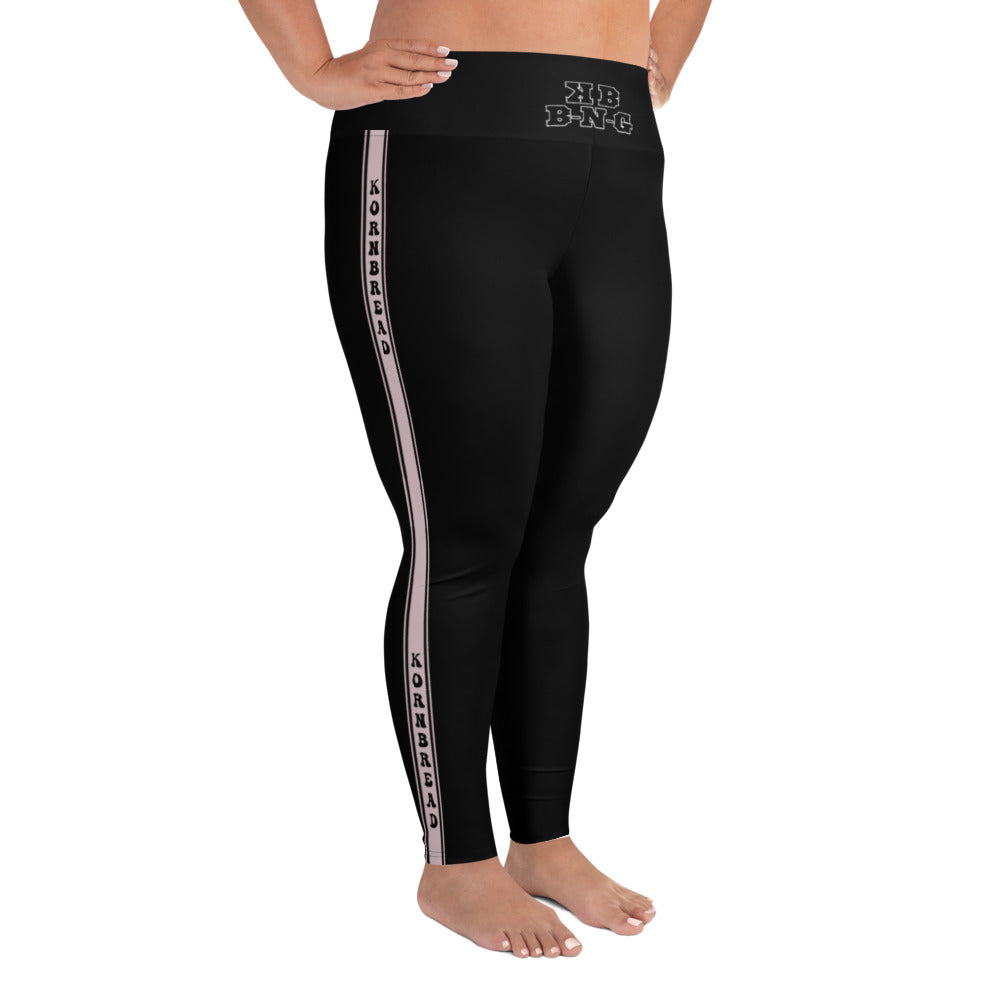 KBBNG Pink Stripe Plus Size Leggings
