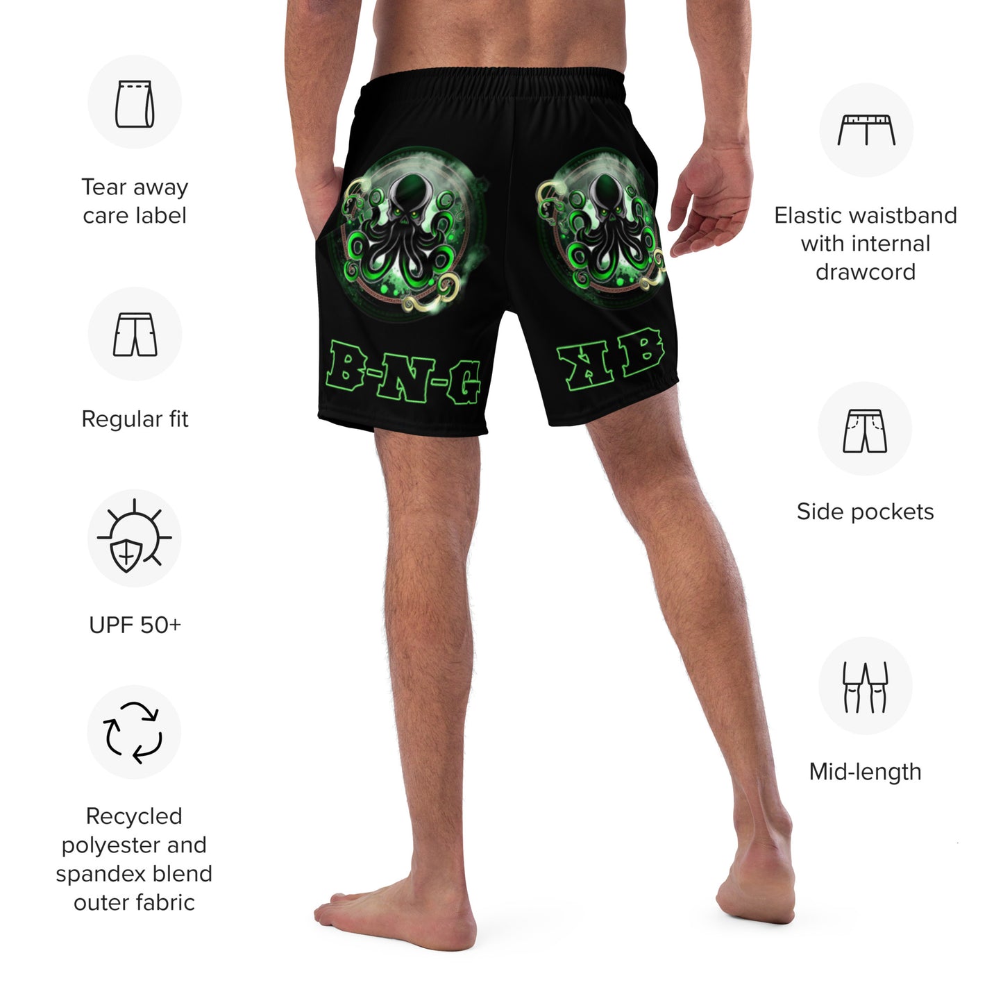 Shadow Squid Swim Trunks