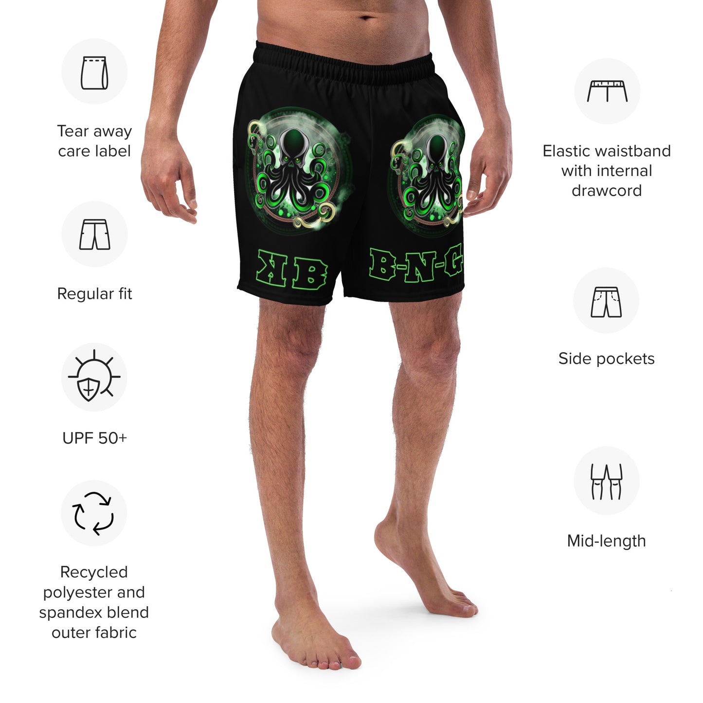 Shadow Squid Swim Trunks