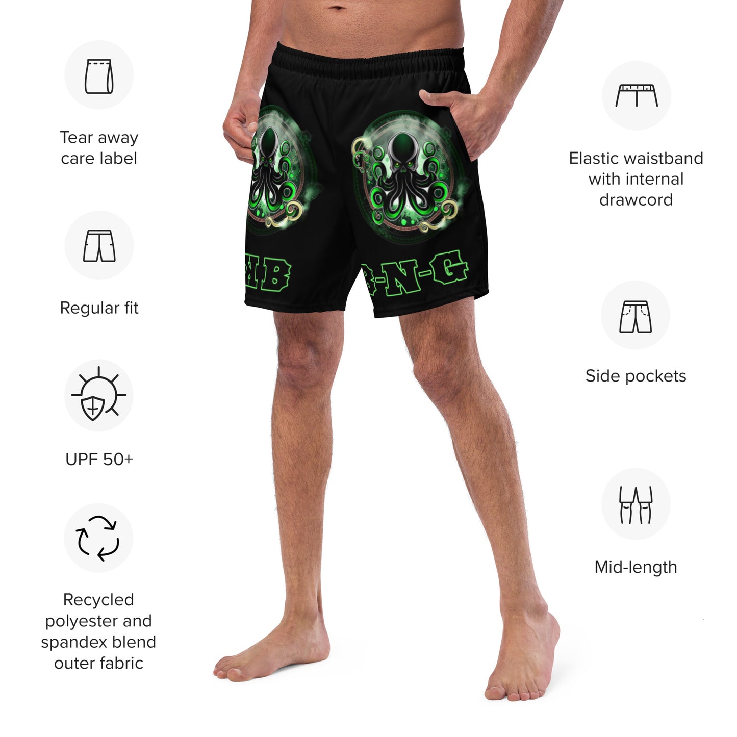 Shadow Squid Swim Trunks