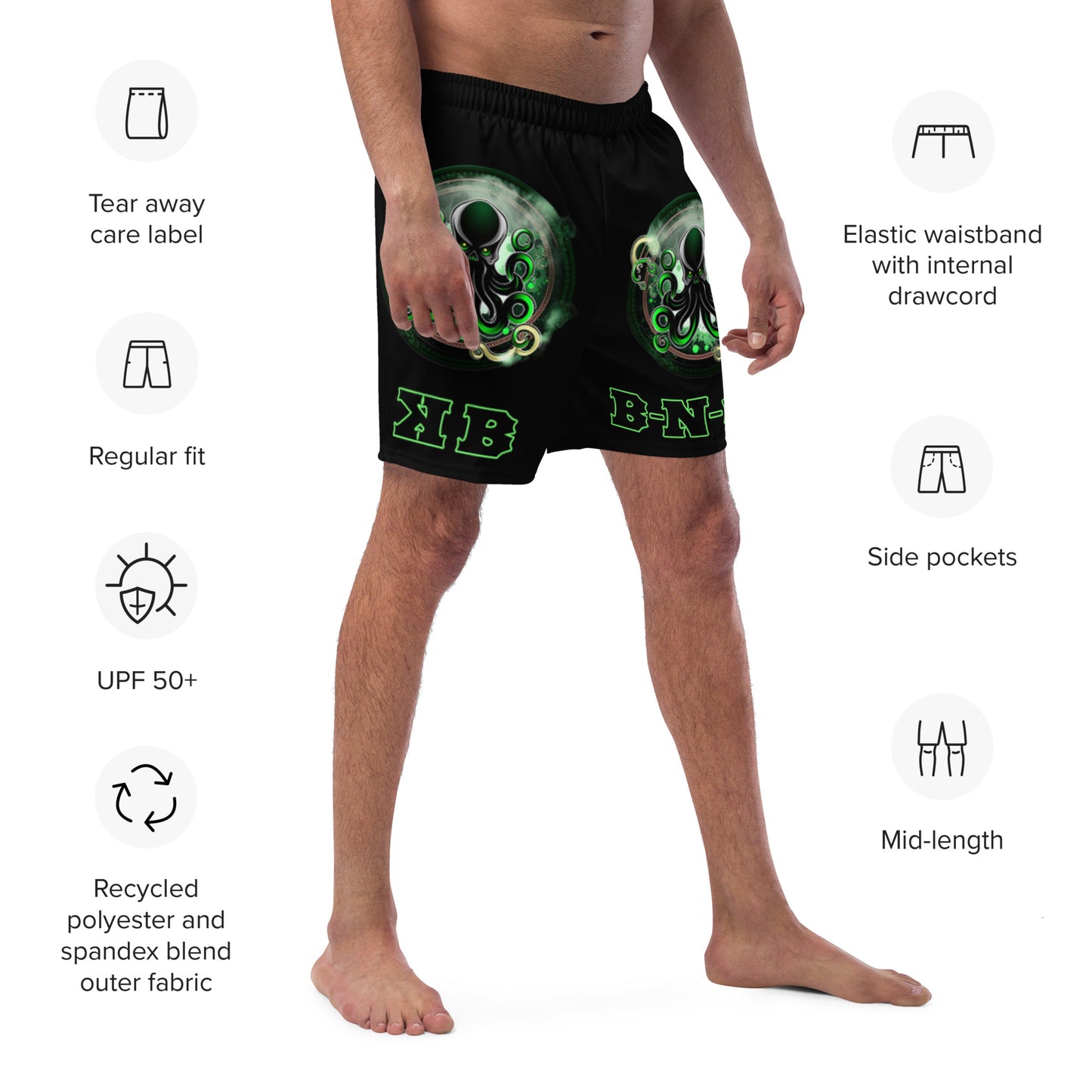 Shadow Squid Swim Trunks