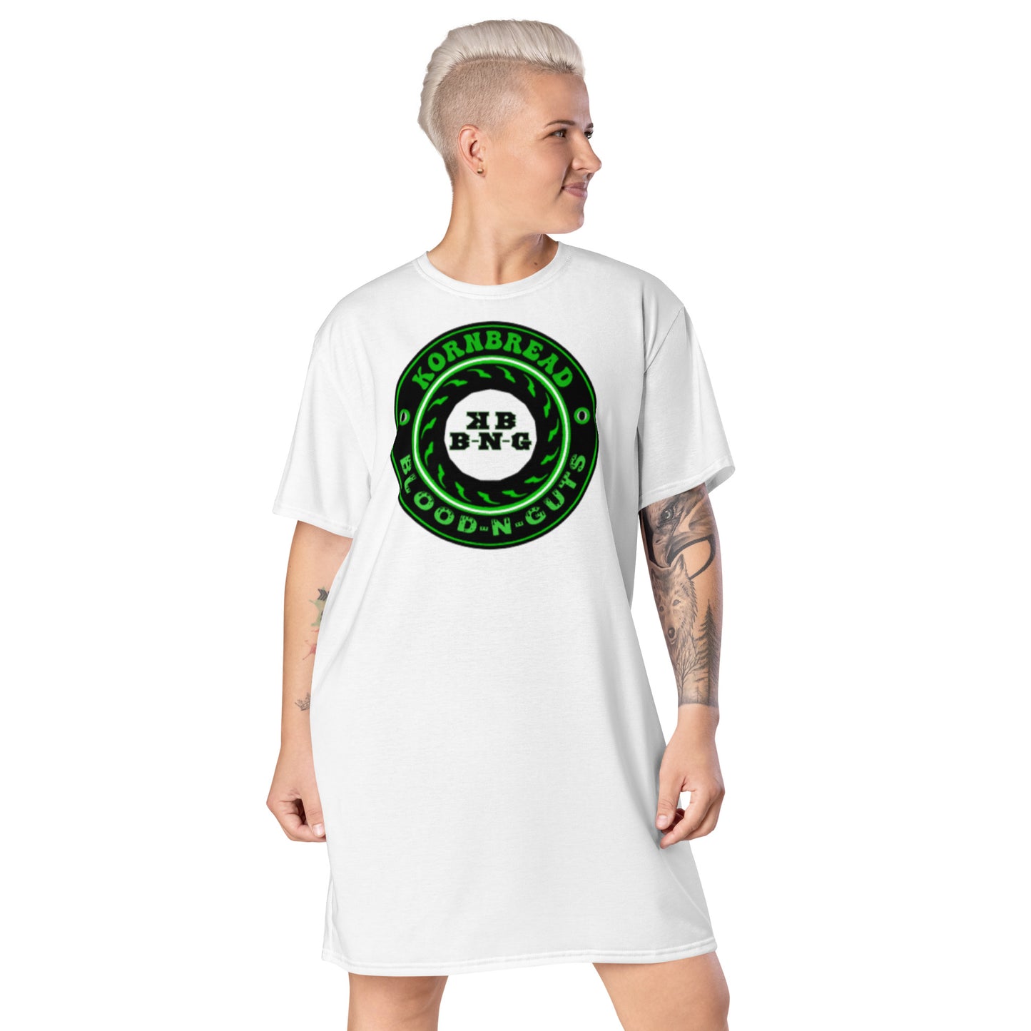 KBBNG Badge White Oversized T-Shirt