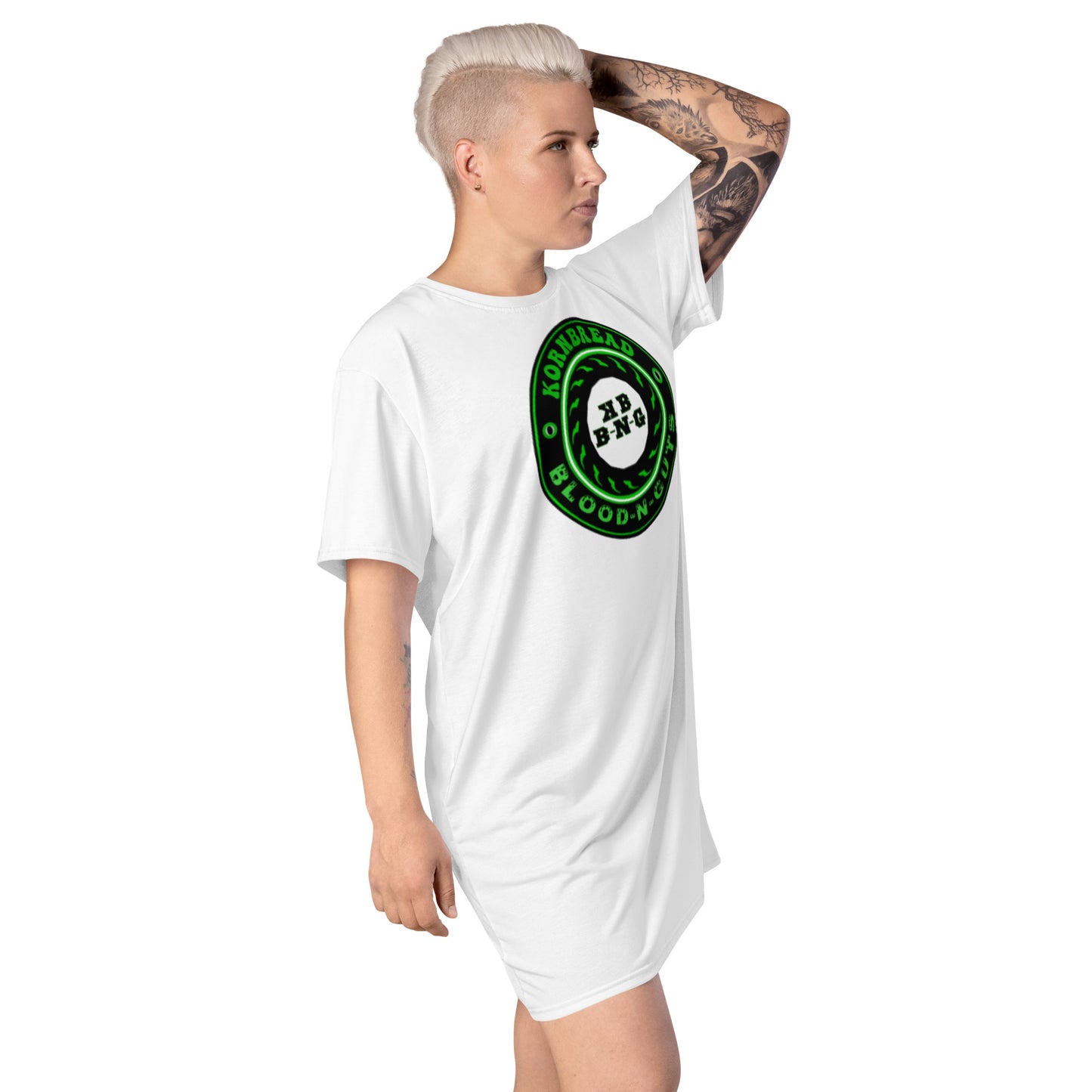 KBBNG Badge White Oversized T-Shirt