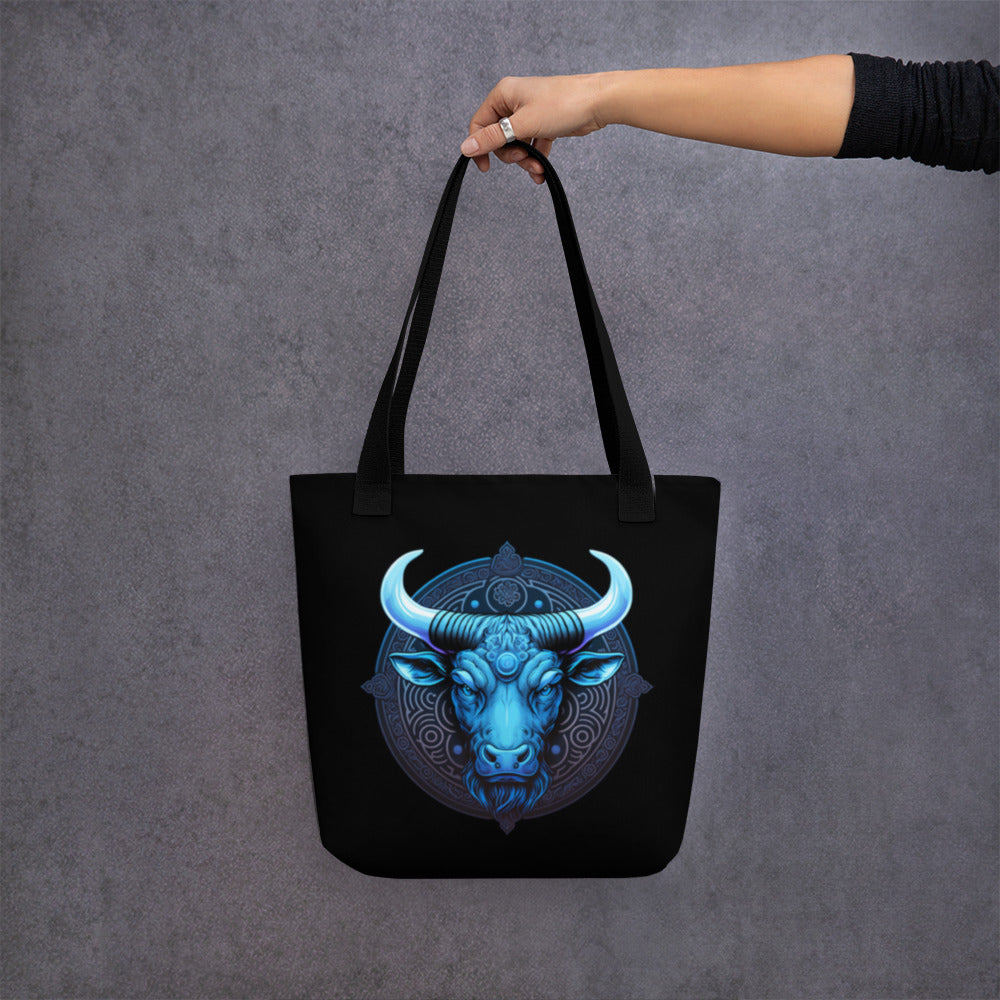 Blue Bull Tote Bag