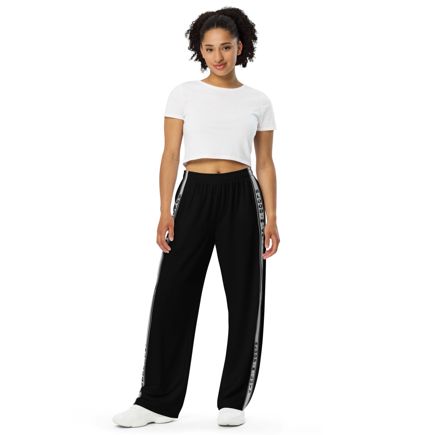 KBBNG Silver Stripe Wide-Leg Pants