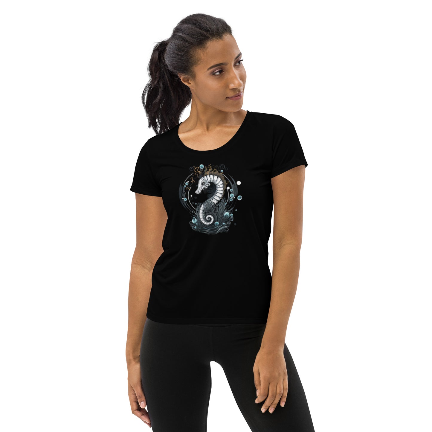 Stoic Seahorse Women's Athletic T-shirt