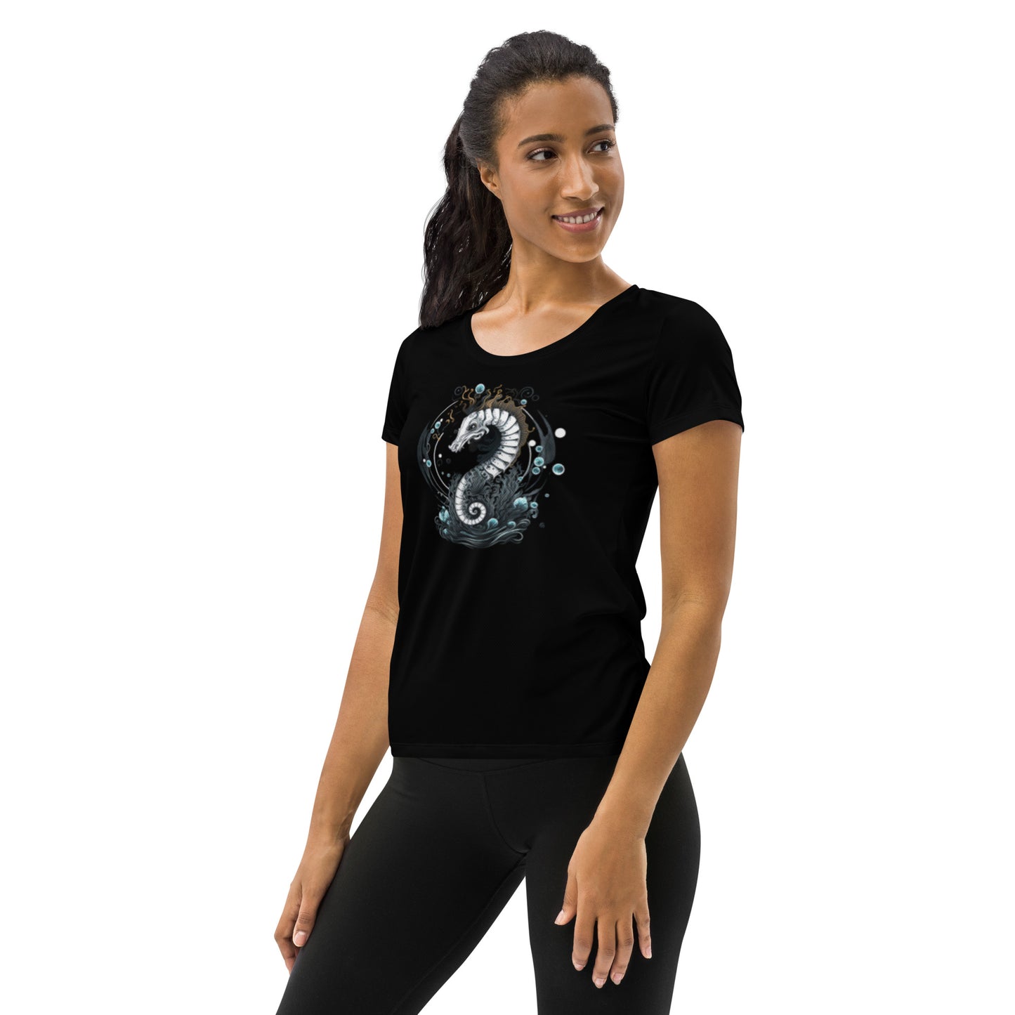 Stoic Seahorse Women's Athletic T-shirt