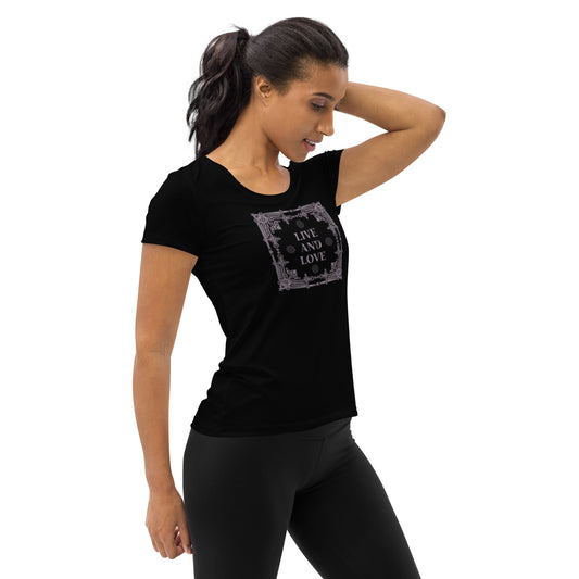 Live And Love  Women's Athletic T-shirt