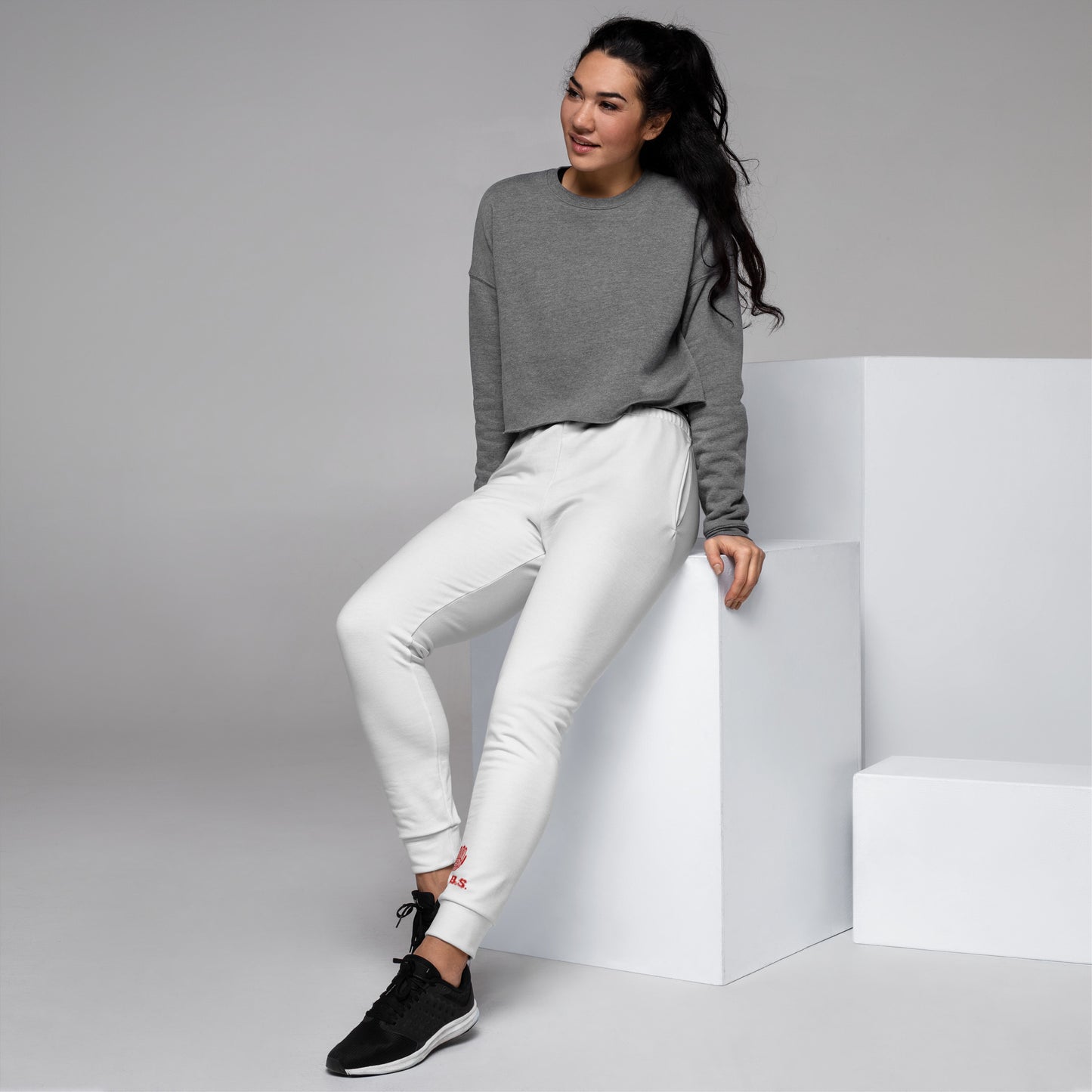 "No B.S." Women's Joggers (White)