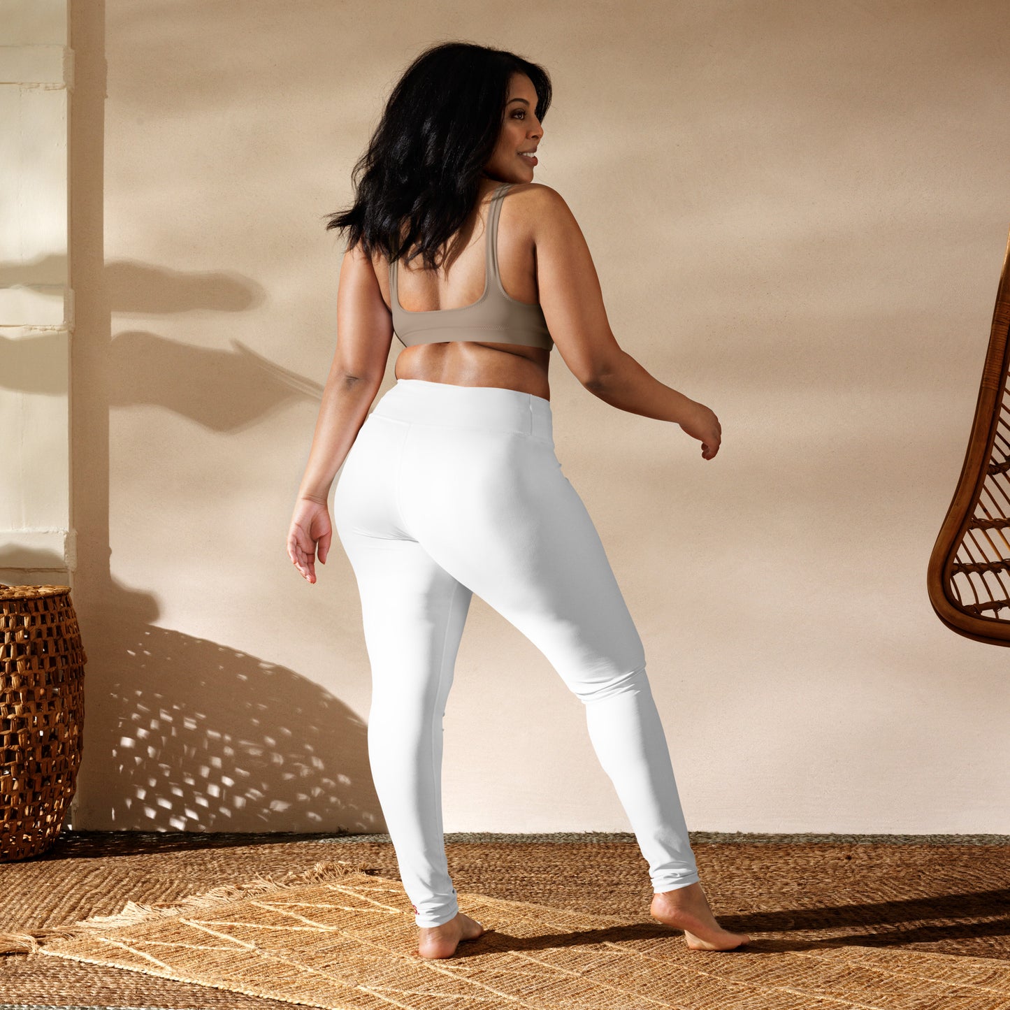 "No B.S." Yoga Leggings (White)