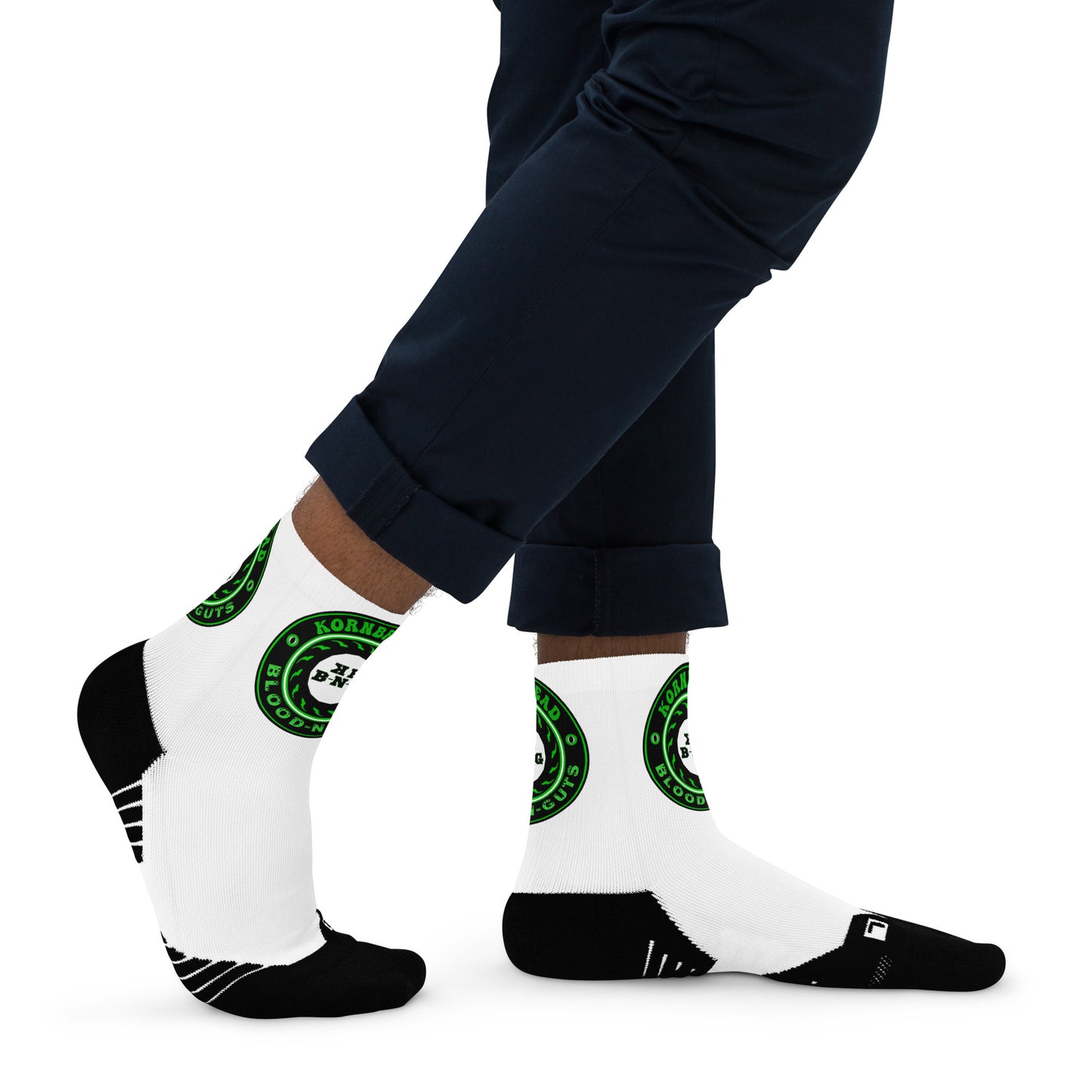 KBBNG Badge Ankle Socks (White)