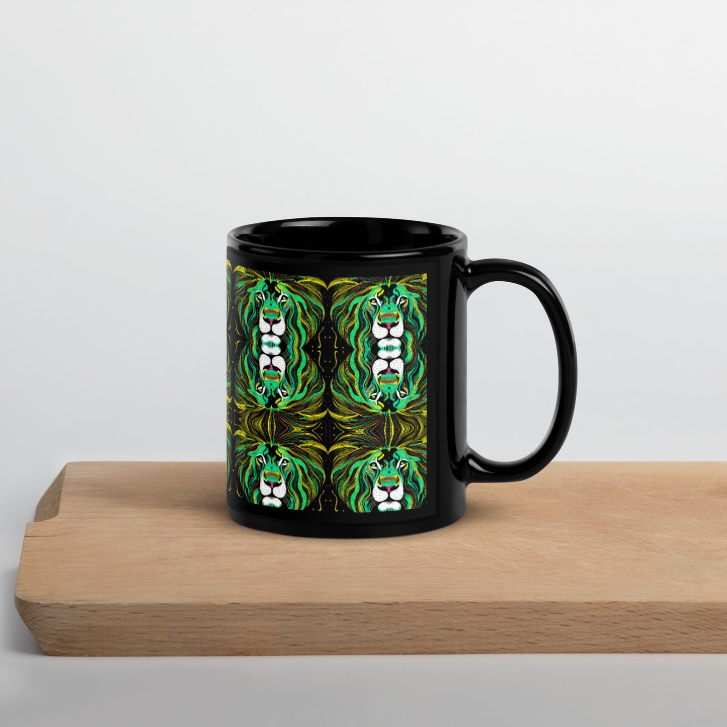 "Are You Lion? Black Glossy Mug