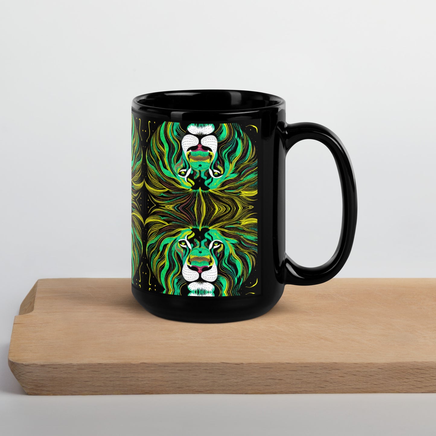 "Are You Lion? Black Glossy Mug