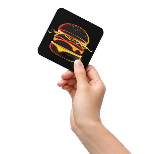 Cheeseburger Cork-Back Coaster
