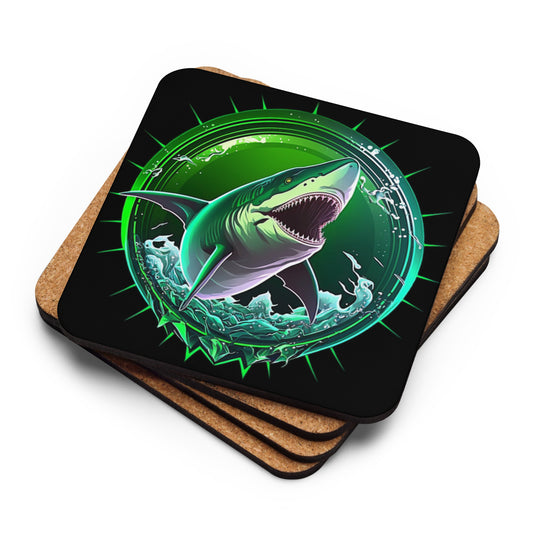 Seditious Shark Cork-back Coaster
