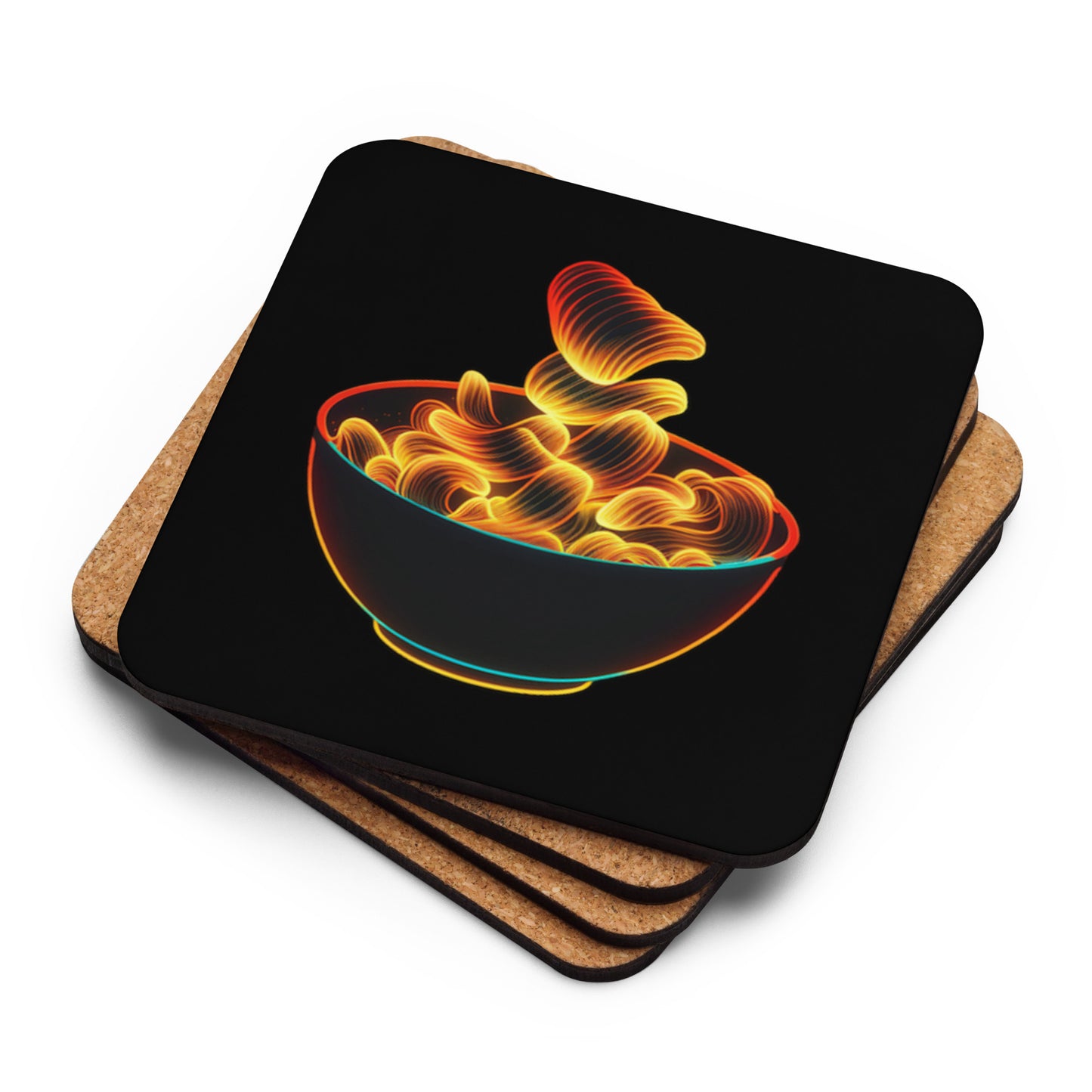 Bowl of Chips Cork-Back Coaster