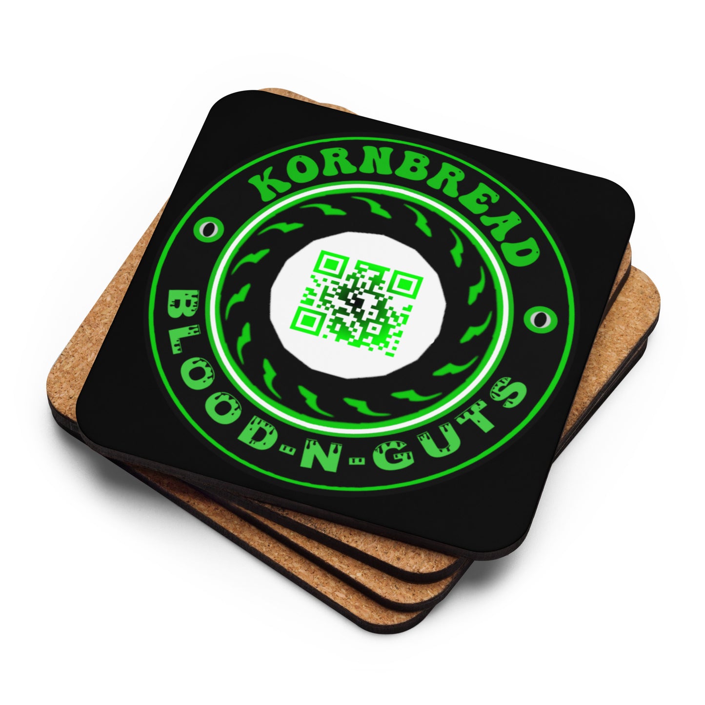 KBBNG Badge QRC Cork-Back Coaster
