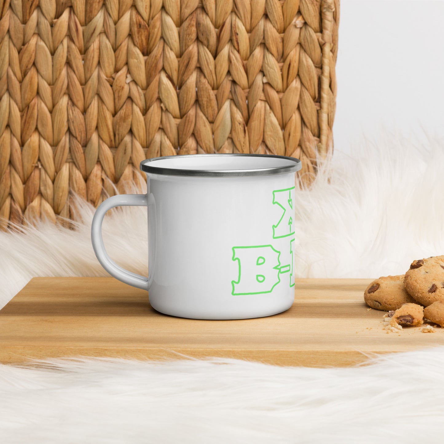 White KBBNG Enamel Mug