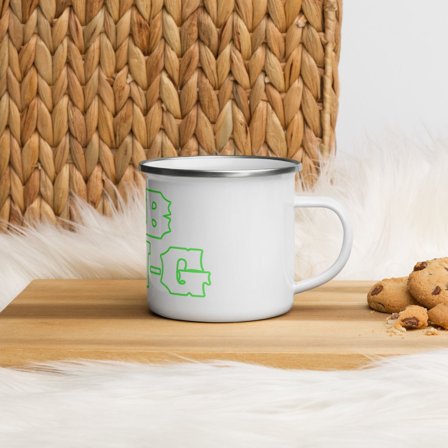 White KBBNG Enamel Mug