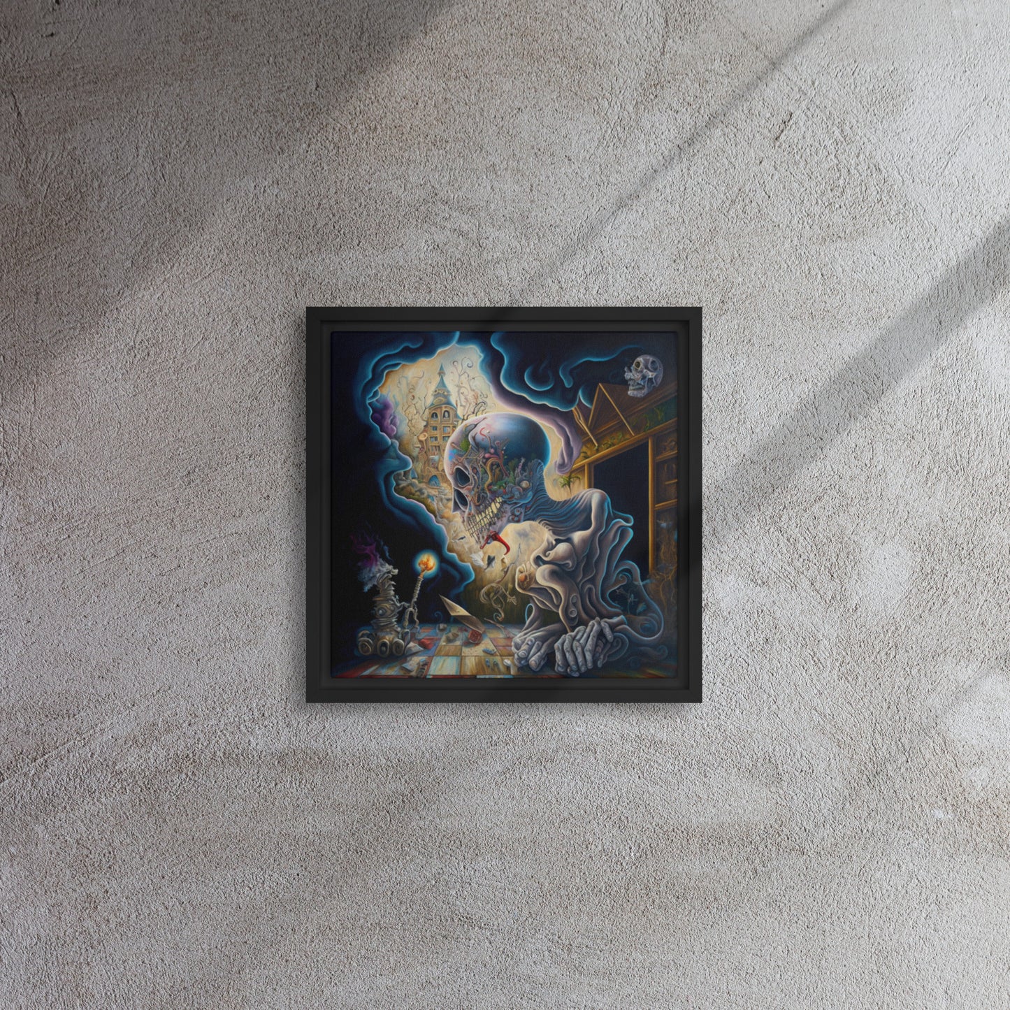"Darkness" Framed Canvas